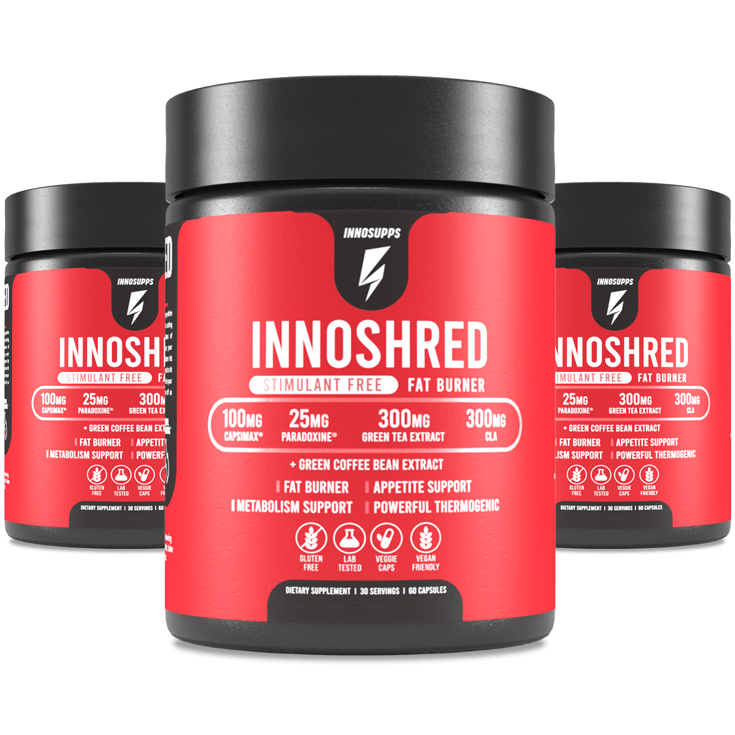 3 Bottles of Inno Shred - Stimulant Free