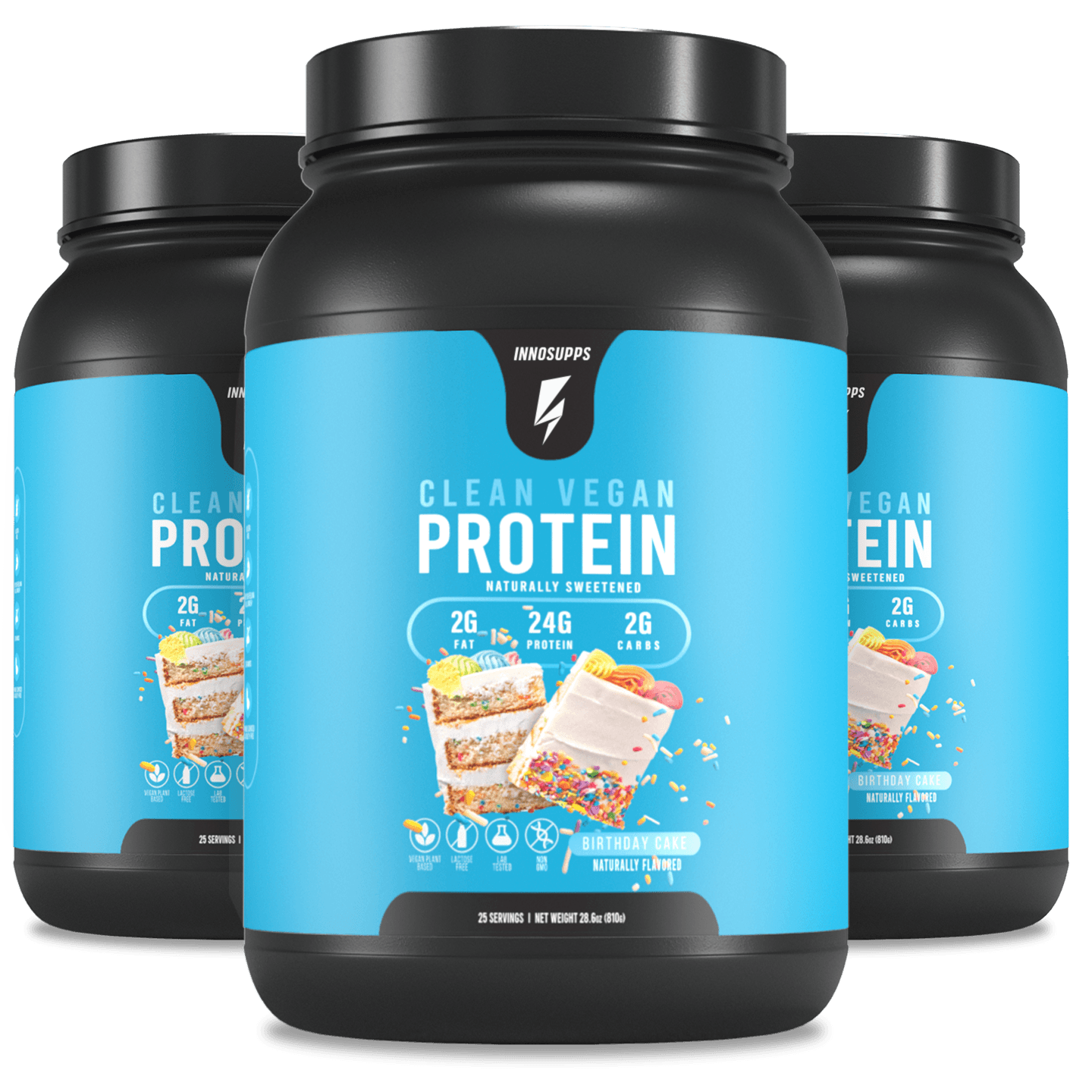 3 Tubs of Clean Vegan Protein