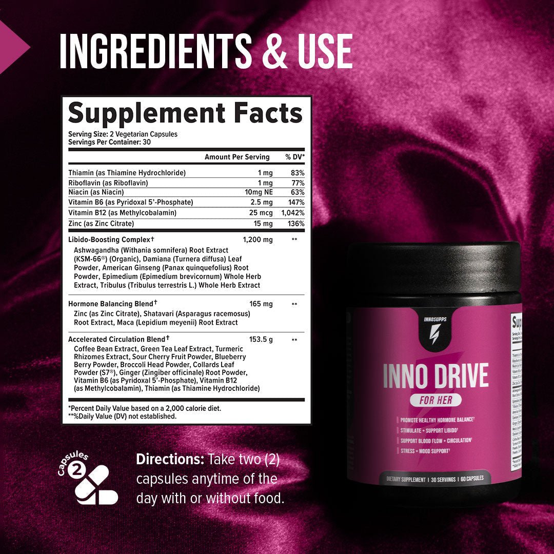 3 Bottles of Inno Drive: For Her + 1 FREE PMS Support