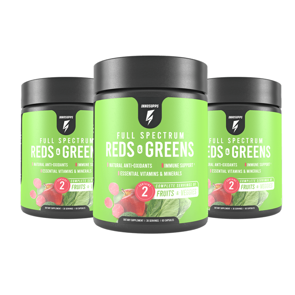 3 Bottles of Full-Spectrum Reds + Greens